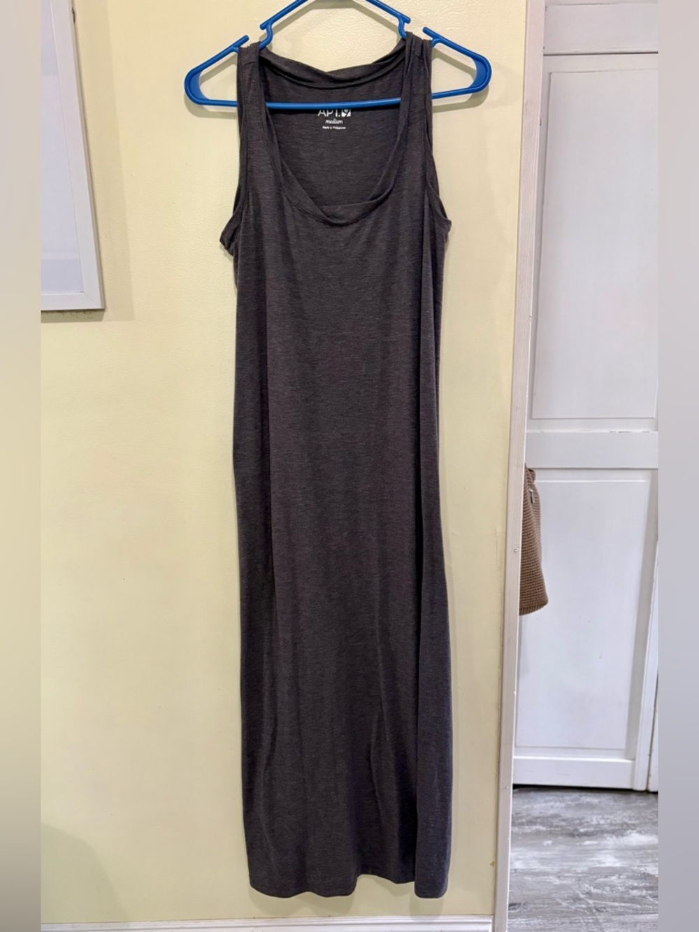 Apt. 9 Charcoal Sleeveless Scoop Neck Maxi Dress